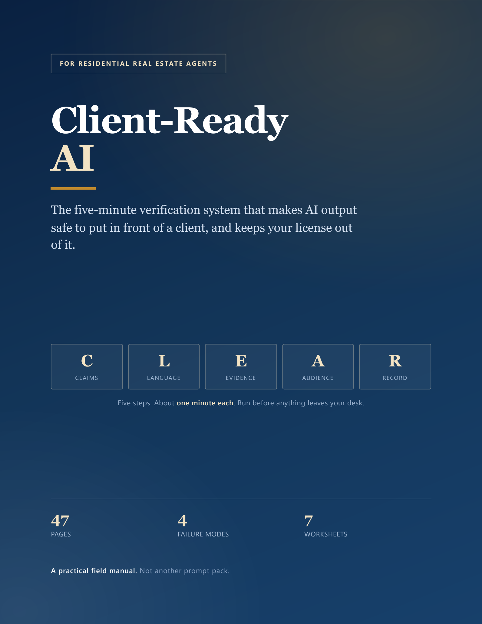 Client-Ready AI: 47 pages and 7 worksheets.